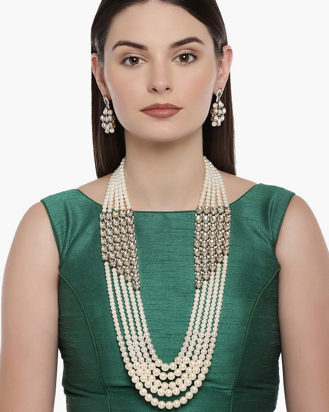 Multi-Layered Kundan & Pearl Necklace