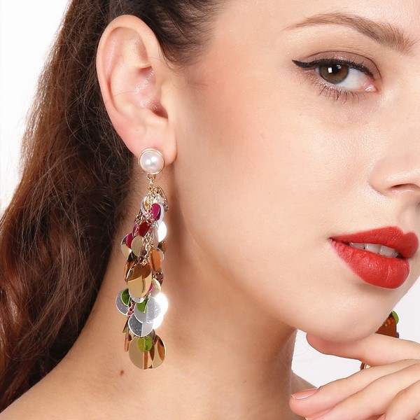 Trendy multicolour earring