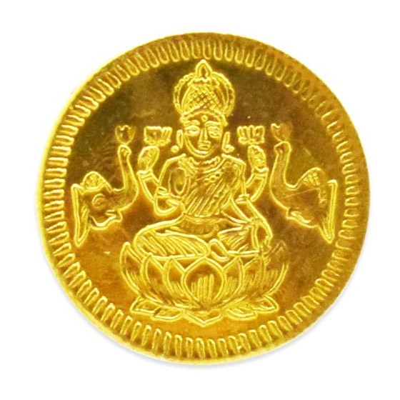 lakshmi devi gold coin