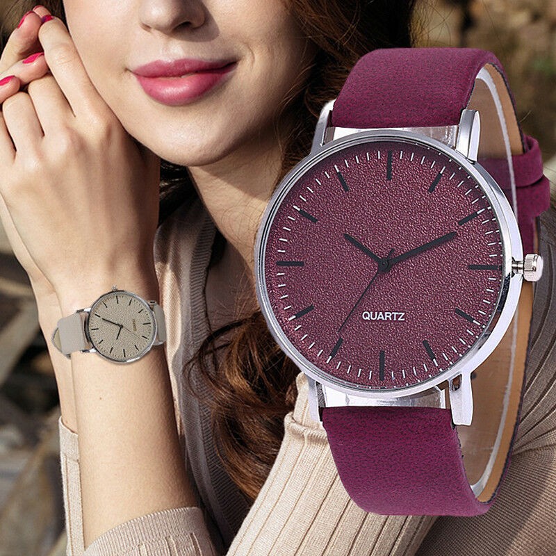 magenta wrist watch